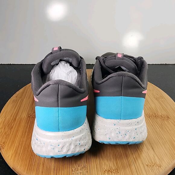 Women's Nike Revolution 5 Low Sz 9 010240 Gray Pink Mesh Running Sneakers Shoes - Picture 5 of 8
